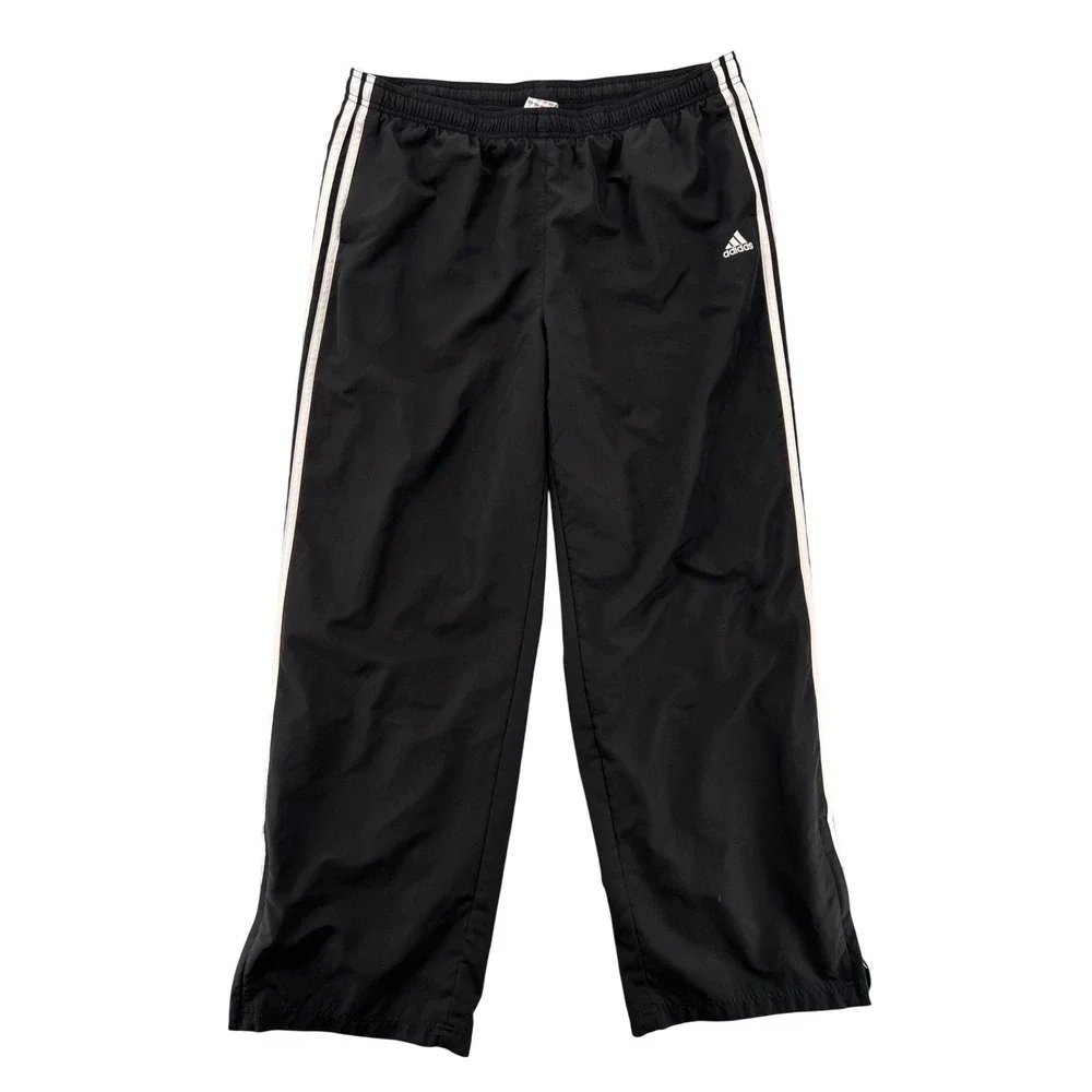 Adidas Three Stripe Track Pants Men XL Black White Athletic Soccer Y2K Blokecore